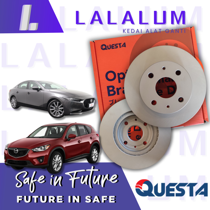 QUESTA JAPAN ROTOR DISC FRT STANDARD MAZDA 6 GJ SKYACTIVE CX-5 (1SET ...