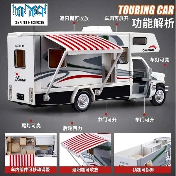 RV Model Simulation Alloy Material RV Pickup Truck Model Ornaments Toy ...