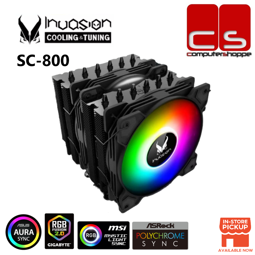 Invasion SC-800 ARGB Dual Tower CPU Air Cooler | Shopee Philippines