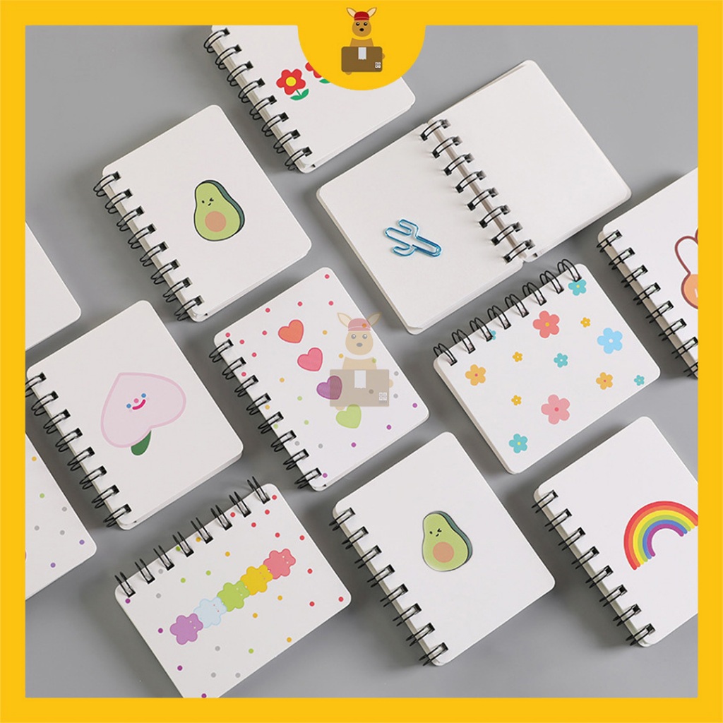 A7 Small Note Book Mini Ring Notepad Mini Cute Spiral Notebook Ins ...