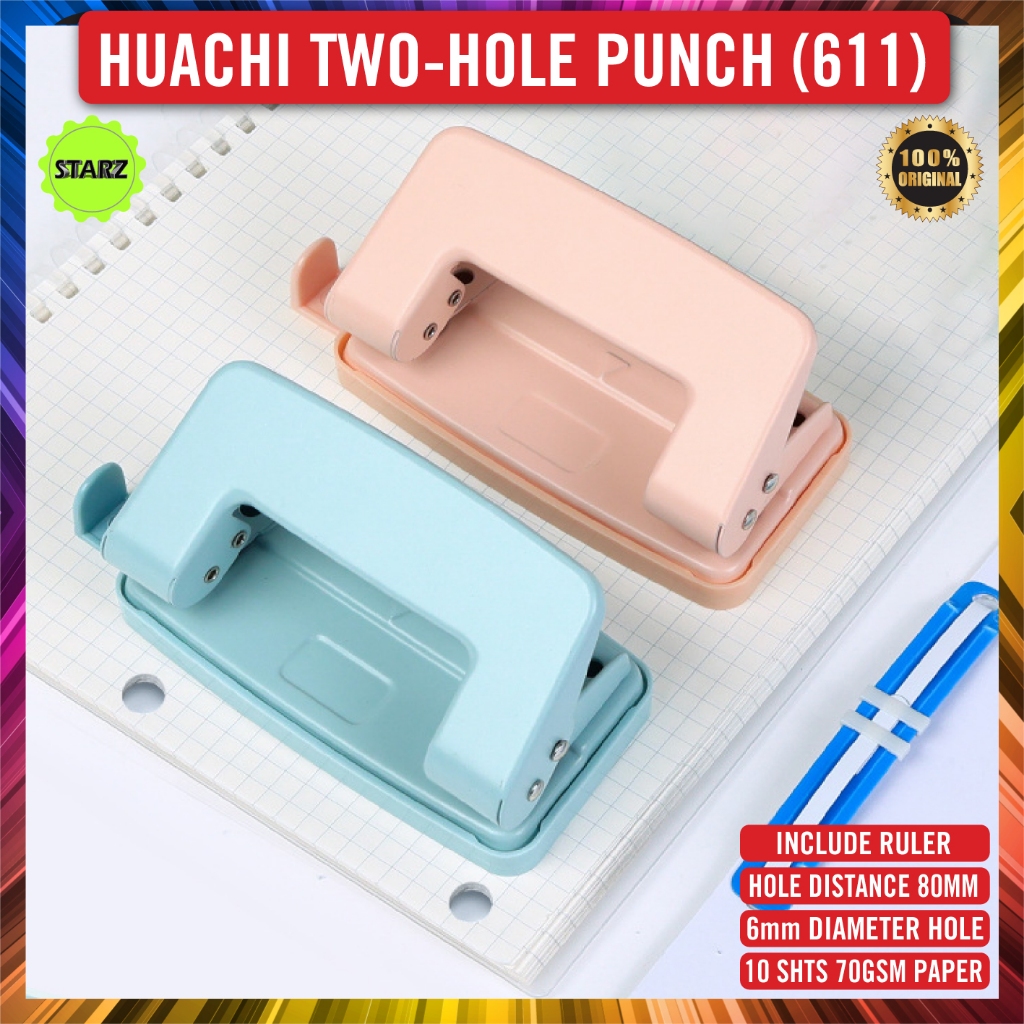 Huachi 2 Hole Puncher 10 Sheet Capacity / Adjustable Ruler, Office ...