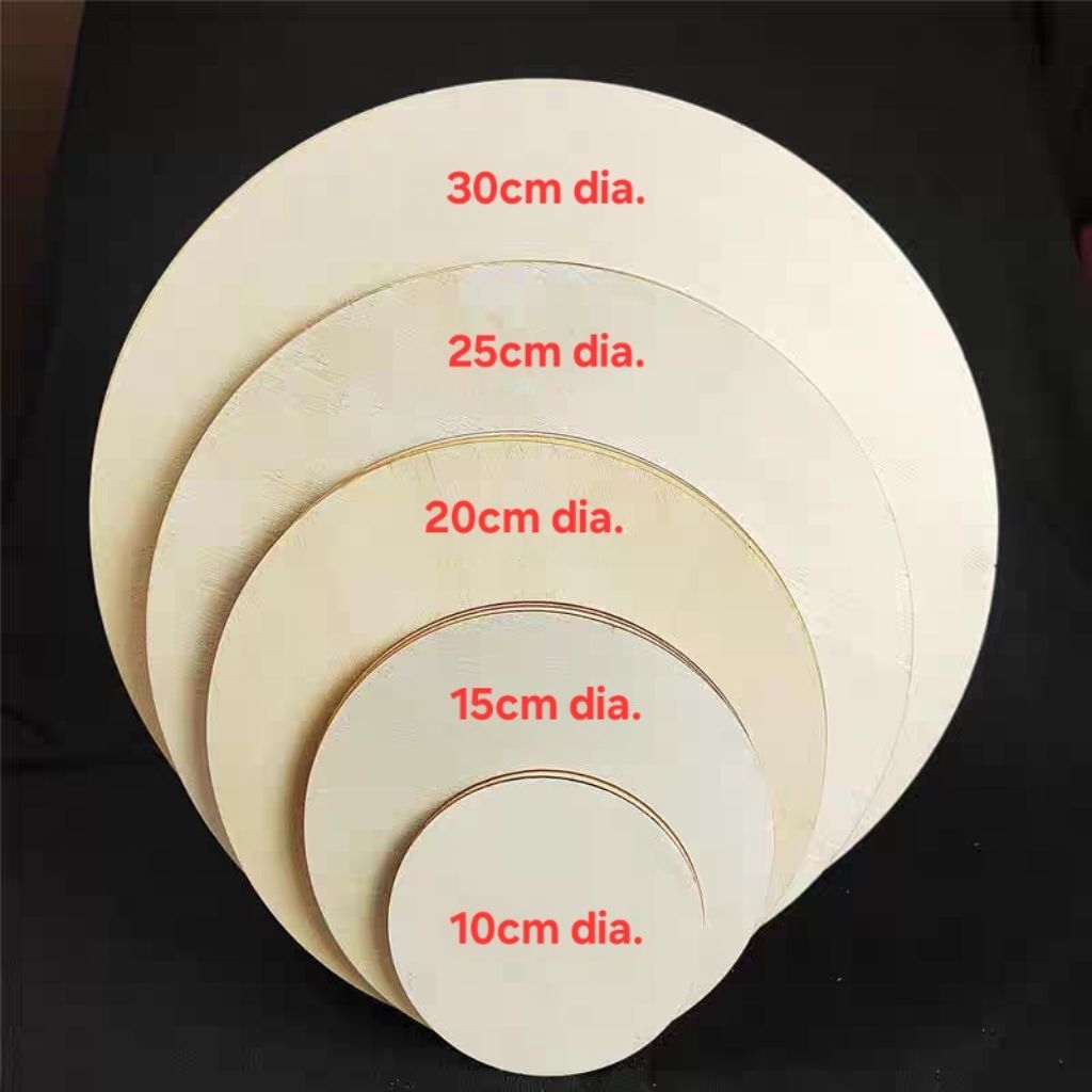 Round wood panel 8cm to 30cm diameter DIY art piece work | Shopee ...