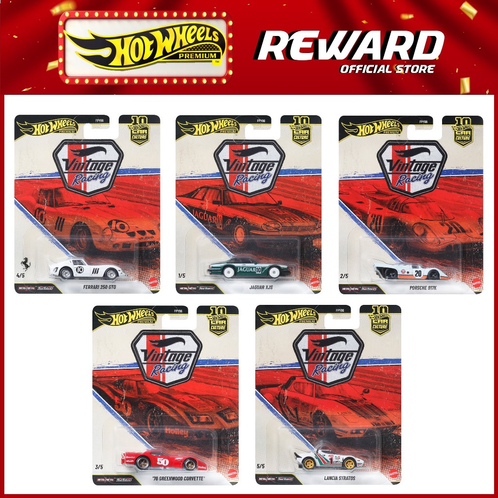 Hot Wheels 2026 Premium Car Culture Dash T Vintage Racing - - Set of 5 ...