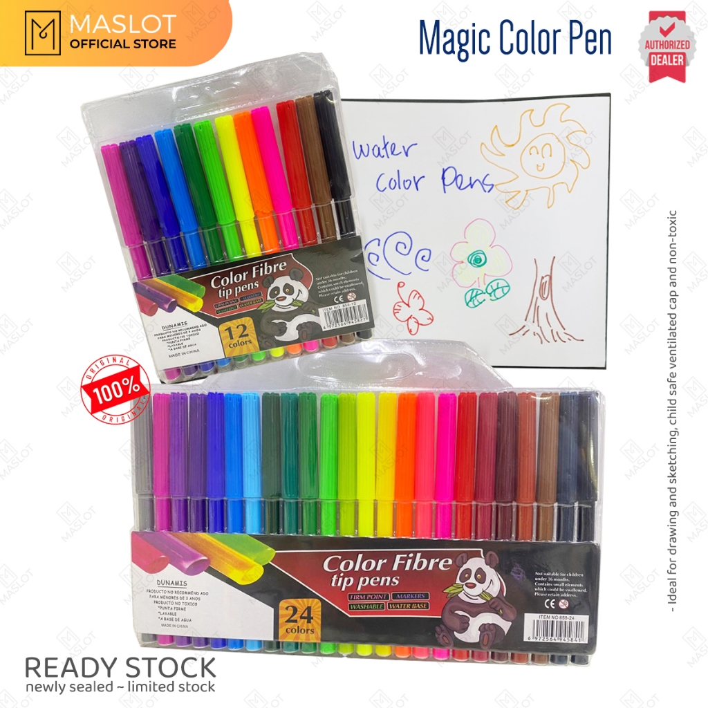 UNP 12col 24col Magic Colour Pen Fibre Tip Pens Color | Shopee Philippines