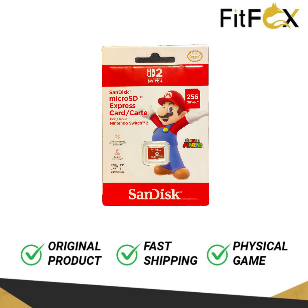 OFFICIAL SanDisk 256GB microSD Express Card - Nintendo Switch 2 Switch2 ...
