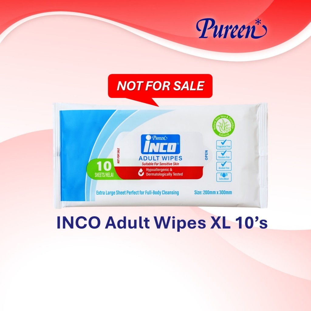 Pureen INCO Adult Wipes XL (10's) | Shopee Philippines