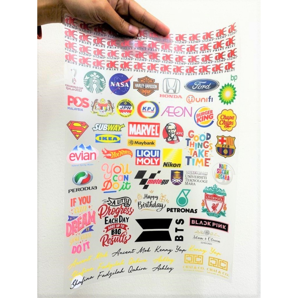 CUSTOM UV DTF PRINT STICKER A4 / A3 / A2 – 3D WATERPROOF HIGH QUALITY ...