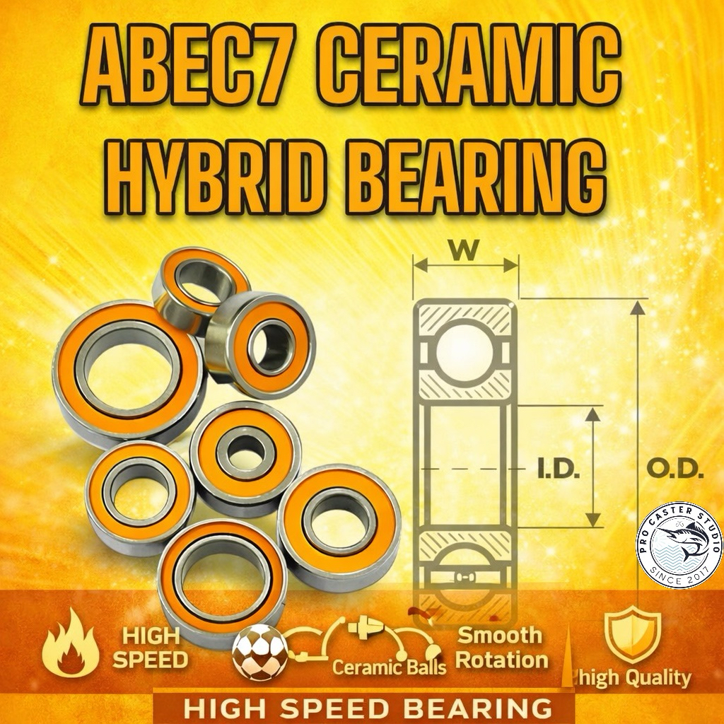 abec 7 fishing reel bearing 8-pack Wicked ABEC bearings with freespin technology for optimal roll speeds HXHV High speed 8x16x5 mm