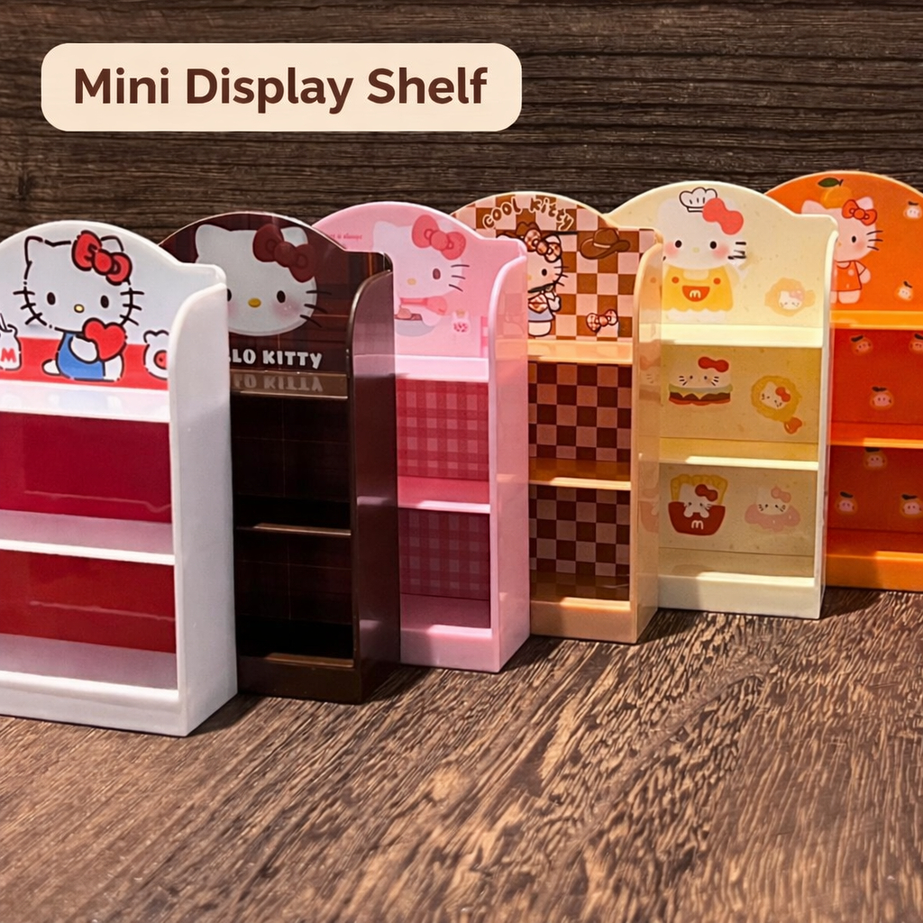 Mini Doll Display Shelf Miniature Toy Rack Organizer Rak Mini Display ...