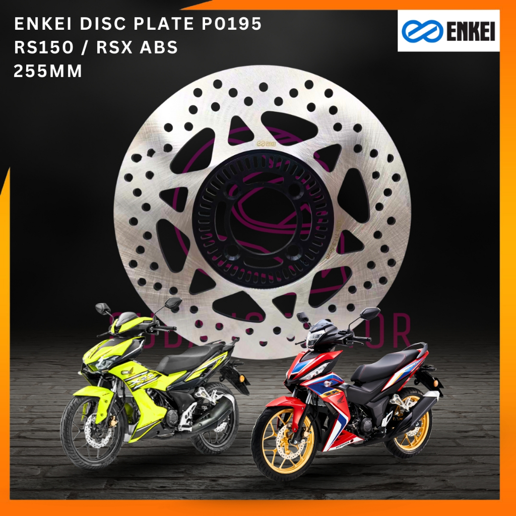 ENKE1 FRONT DISC PLATE P0195 HONDA RS150 / RSX ABS 255MM WITH ABS PLATE ...