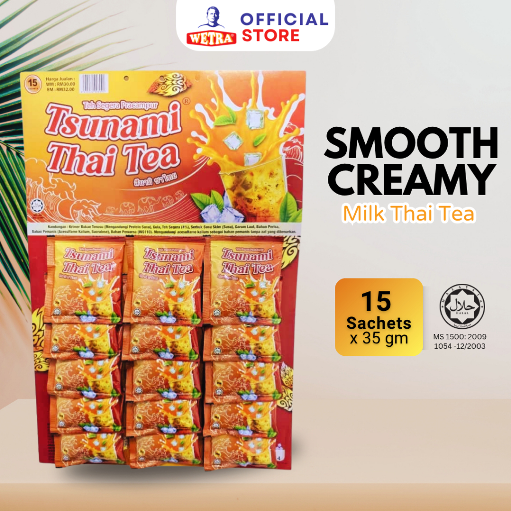 [NEW PRODUCT] WETRA Teh Pracampuran Tsunami Thai Tea (35gm x 15sc/Card ...