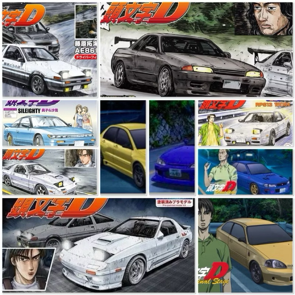 HOT WHEELS CUSTOM INITIAL D SILVIA NISSAN R32 EVO IV CICIC EK9 TRUENO ...