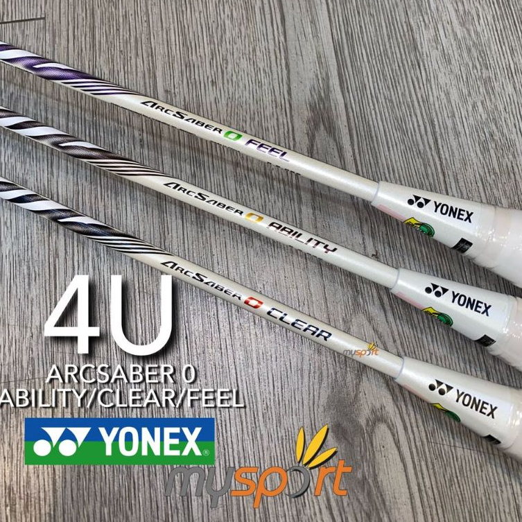 YONEX ARCSABER 0 ABILITY/CLEAR/FEEL ( 30LBS ) BADMINTON RACKET | Shopee ...