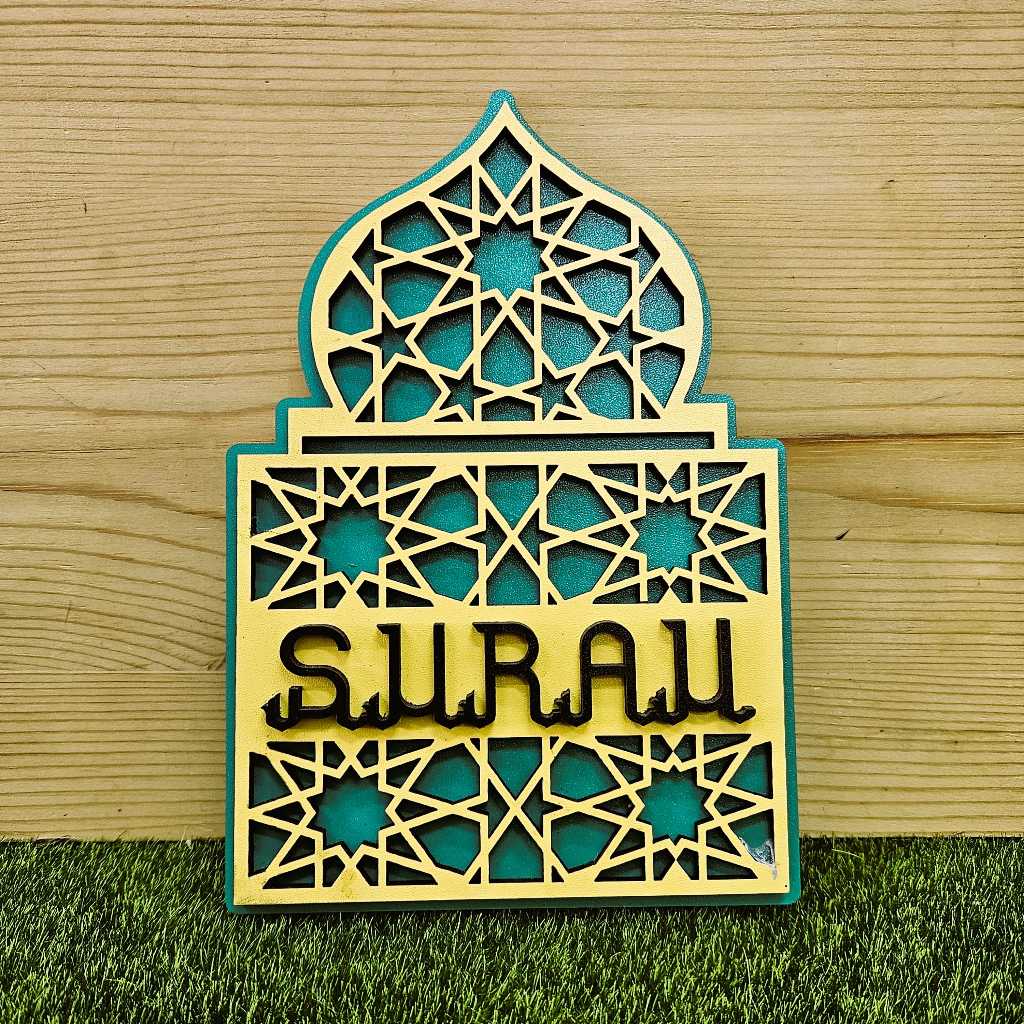 Sign Surau Wooden Signage Penanda Surau Papan Tanda Suarau | Shopee ...