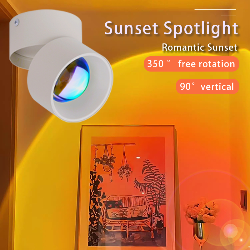 Sunset Light Led Downlight Surface Mounted Foldable Spot Light 220V ...