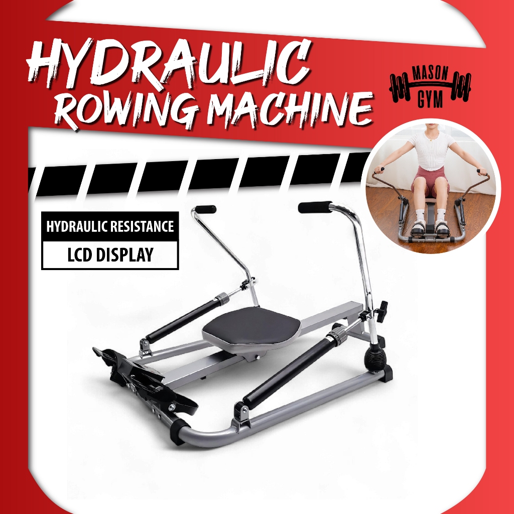 Rowing Machine Double Hydraulic Rower Machine Rowing Exercise Indoor ...