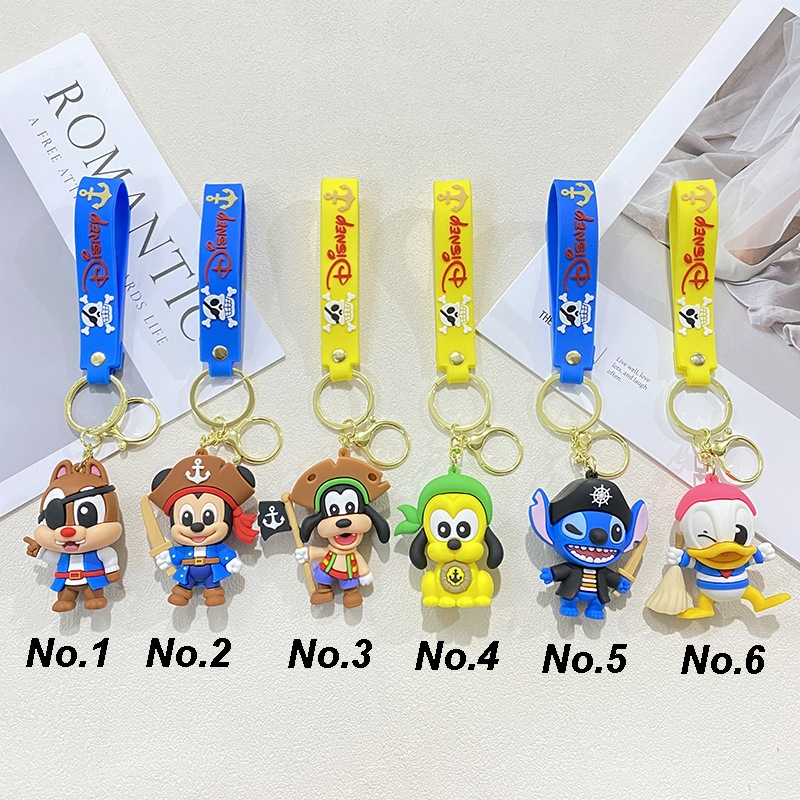 Donald Stitch Goofy Mickey Disney Key Chain Cute Key Ring Key Holder ...