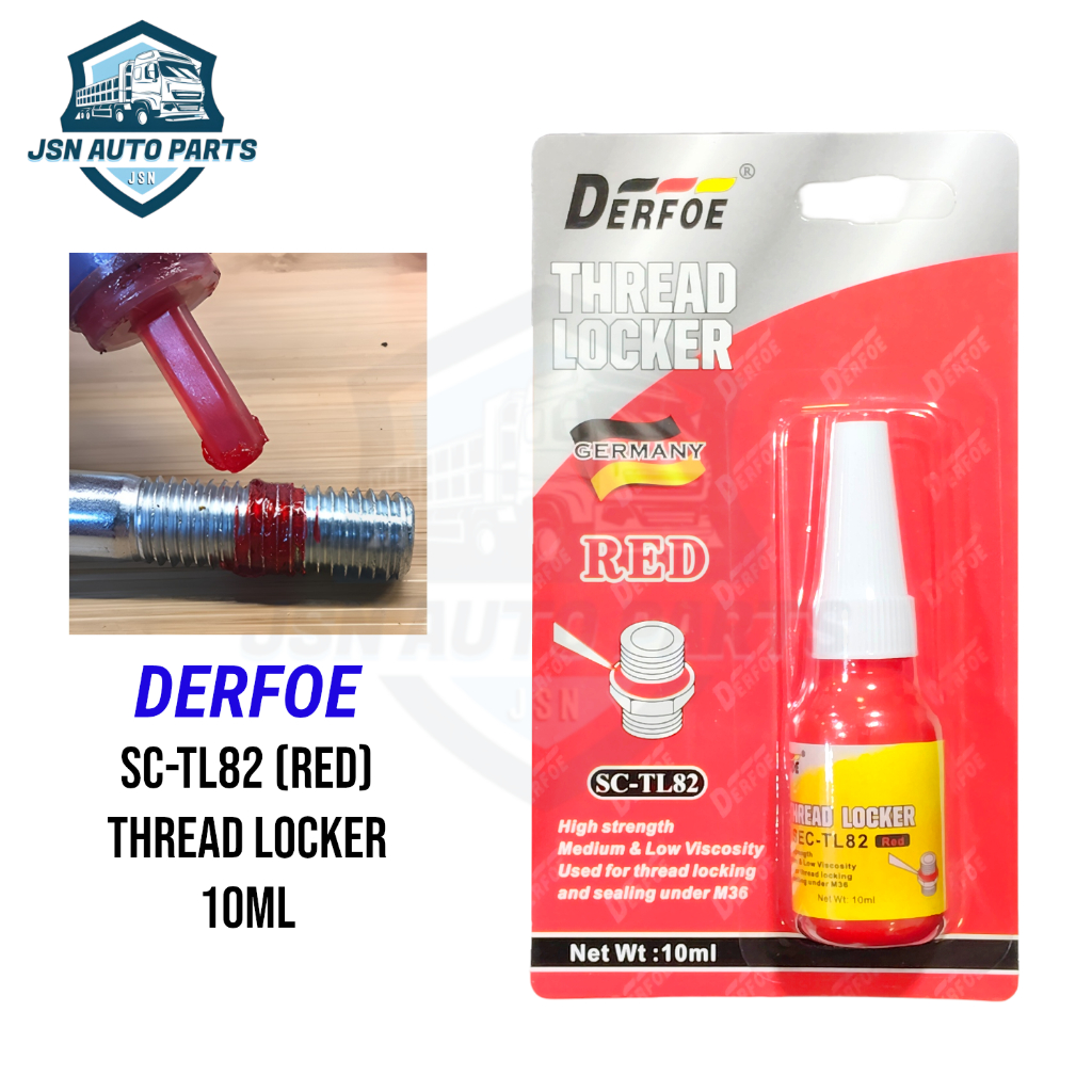 DERFOE SC-TL82 Red Threadlocker 10ML High Strength Screw Lock Adhesive ...