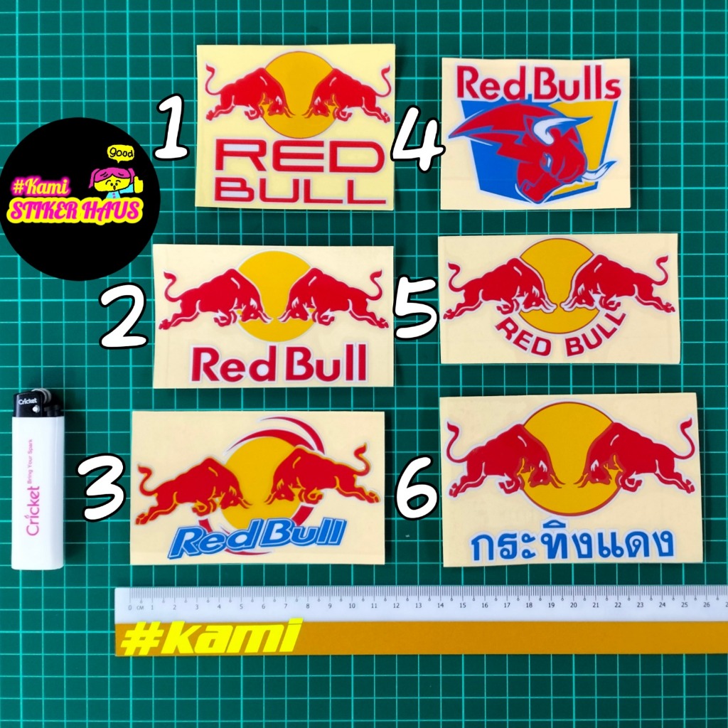 Sticker Red Bull / RedBull / Sticker Cutting Overlapping Reflective ...