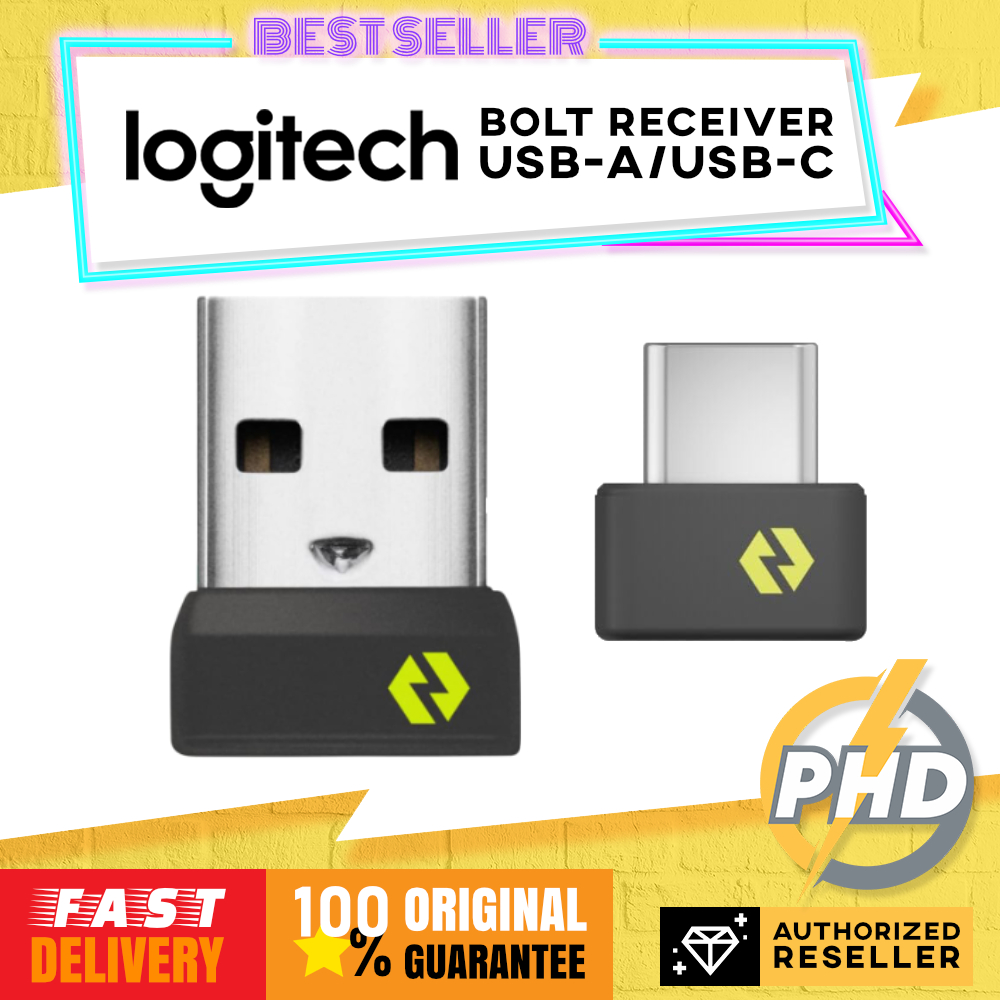Logitech Bolt Receiver USB-A/ USB-C High Performance Wireless ...