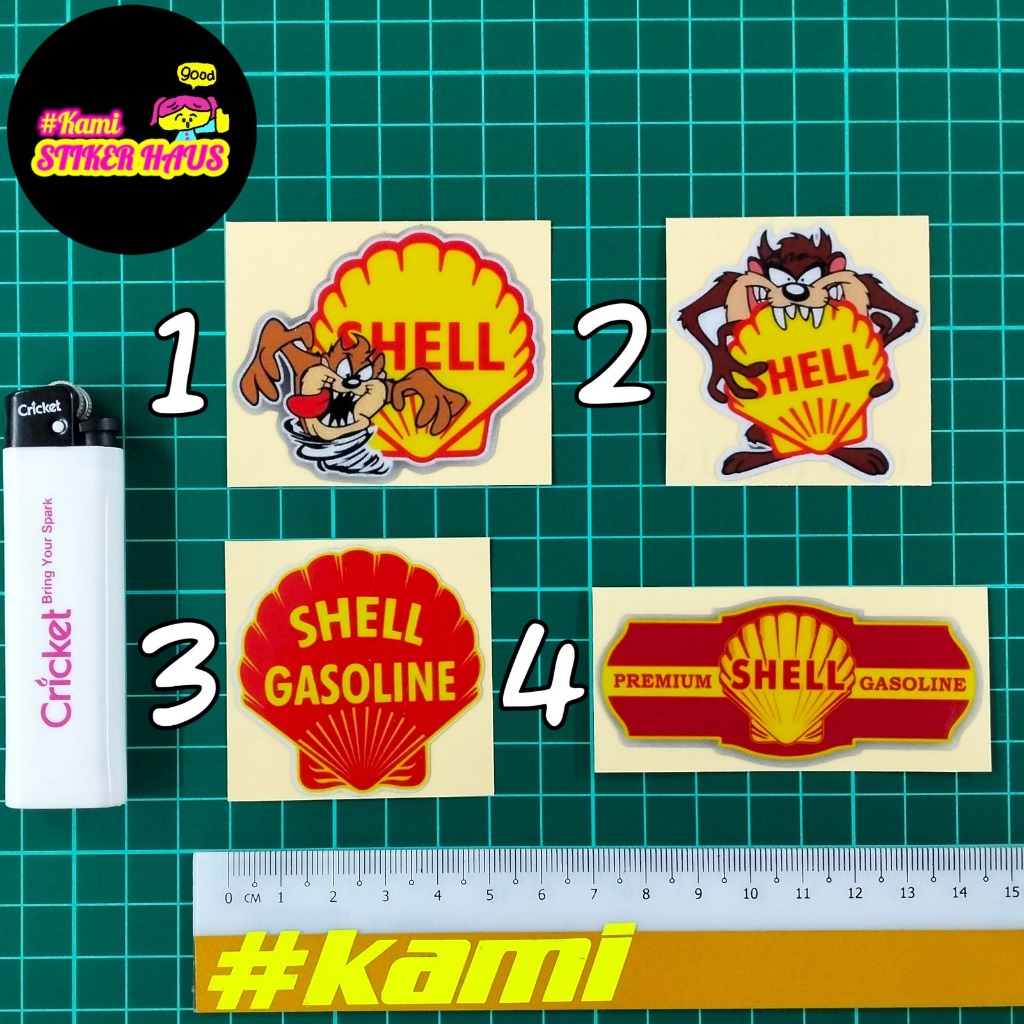 Shell Retro Logo Sticker Designs Sticker Reflective Printing Laminated ...