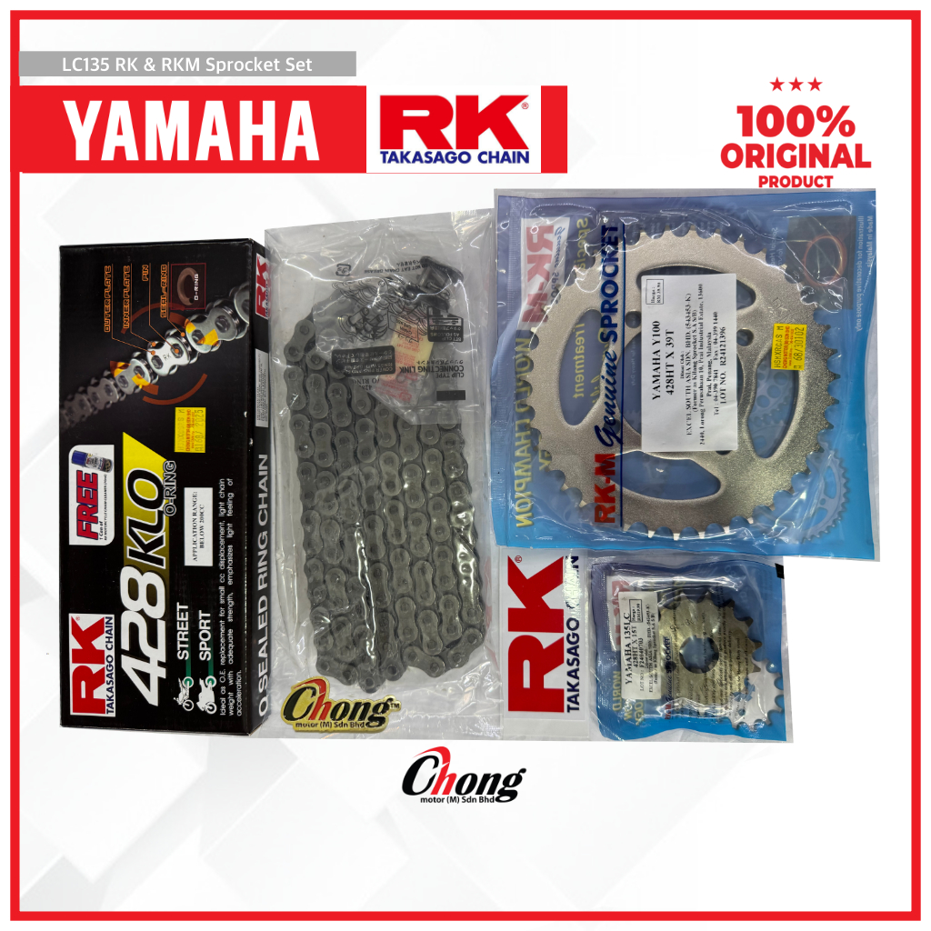 RK TAKASAGO ORING CHAIN RKM SPROCKET SET LC135 V1-V8/ Y15ZR YSUKU ...