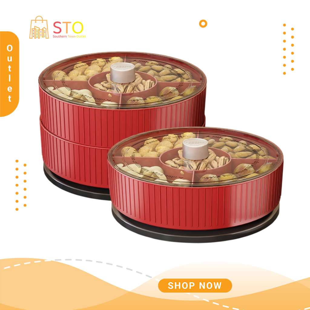 STO Kotak Ruang Tamu Luxury Rotating Candy Box Dried Fruit Tray Stylish ...