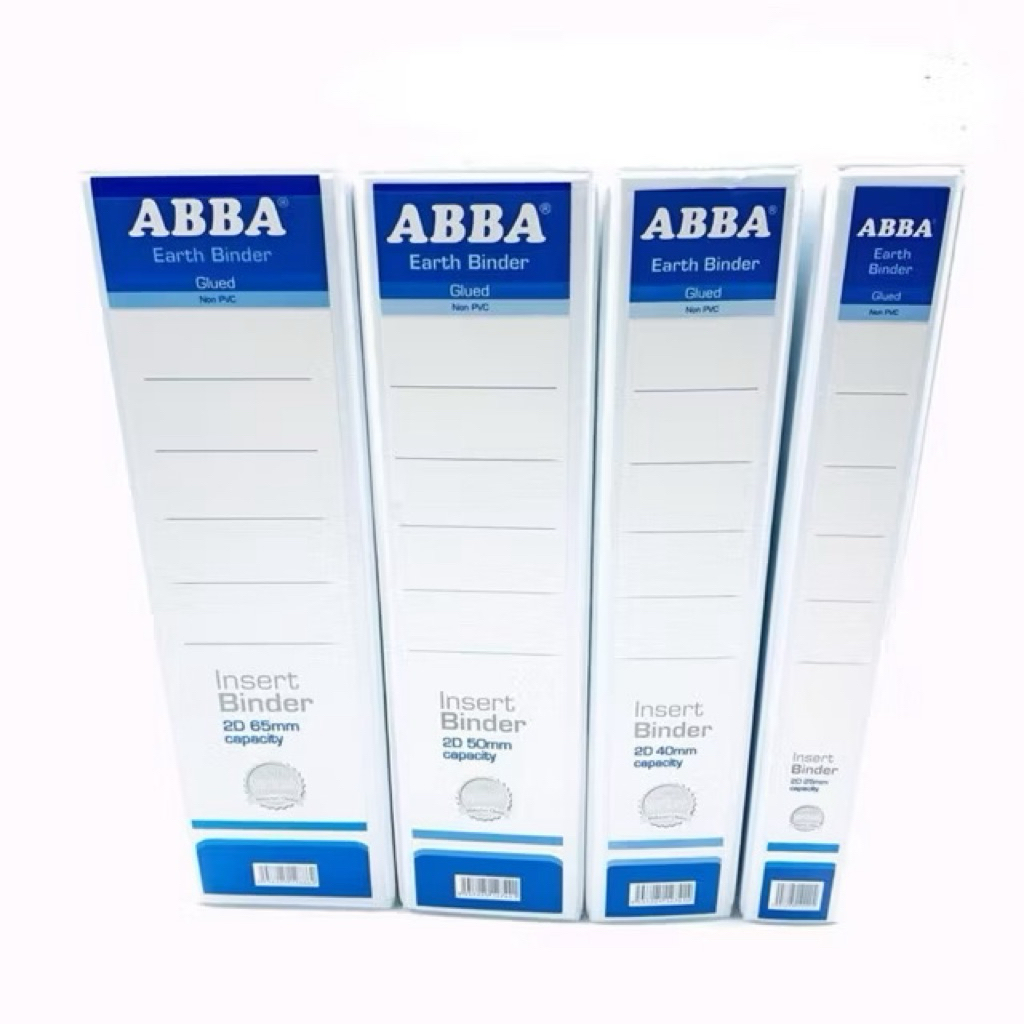ABBA 2D Ring File 40mm (36pcs) Insert Binder PUTIH A4 Size FAIL PUTIH ...