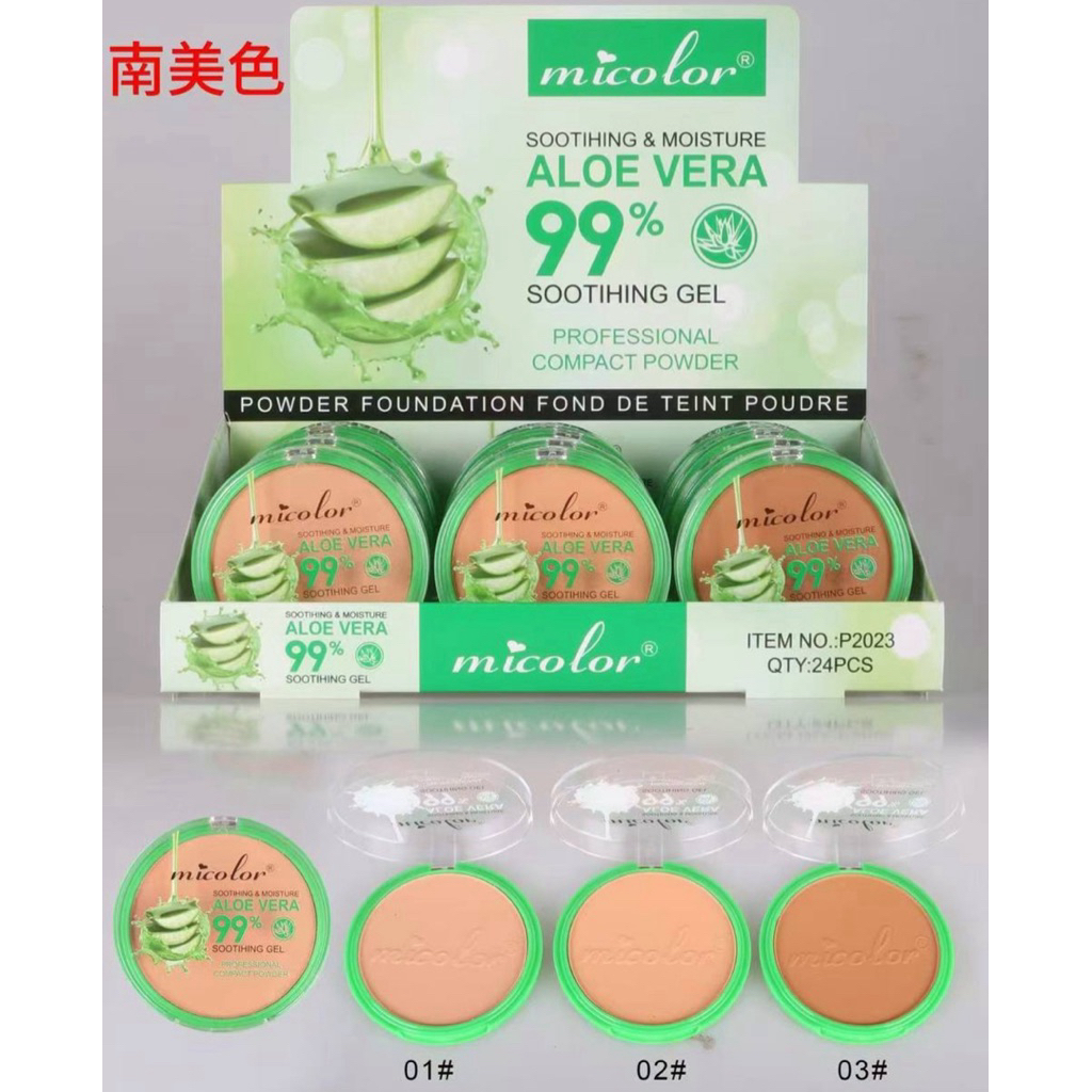 Magic Girl Aloe Vera Compact Powder bedak muka High Coverage 03 Matte ...