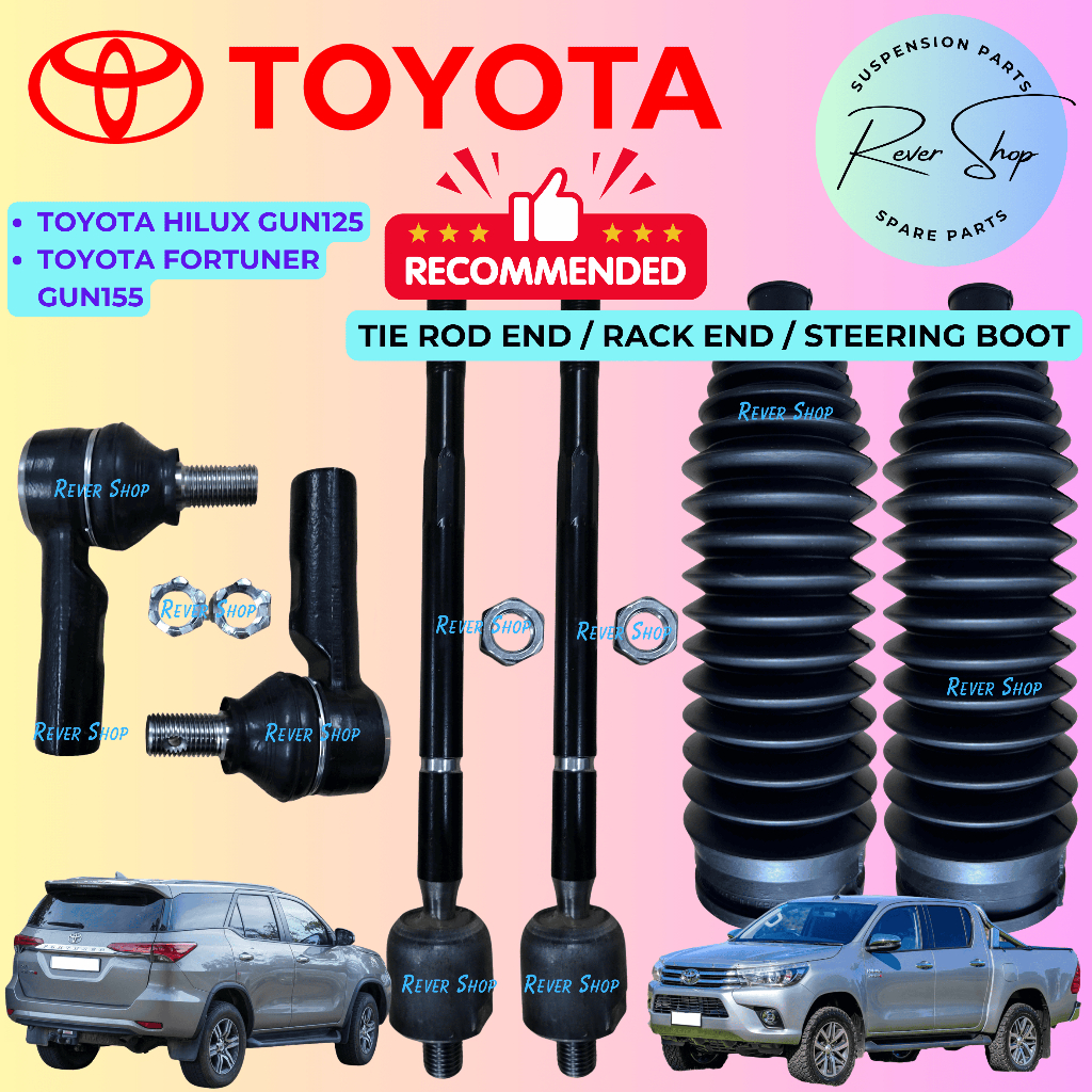 Toyota Hilux Revo GUN125, Fortuner GUN155 Tie Rod End, Rack End ...