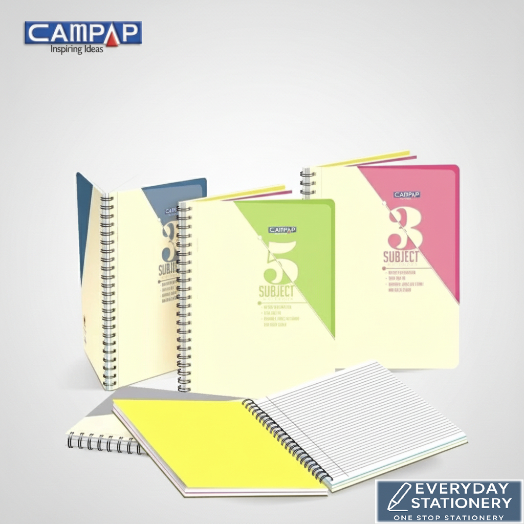CAMPAP Wire-O A5 Notebook 5 Subject Sandy PP Cover 160's | Shopee ...