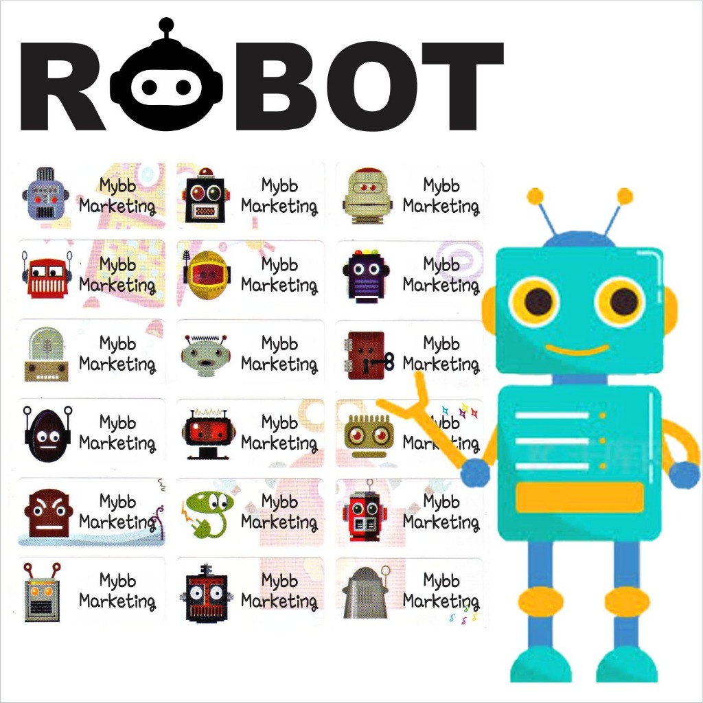 Robot Name Sticker (waterproof) | Shopee Philippines