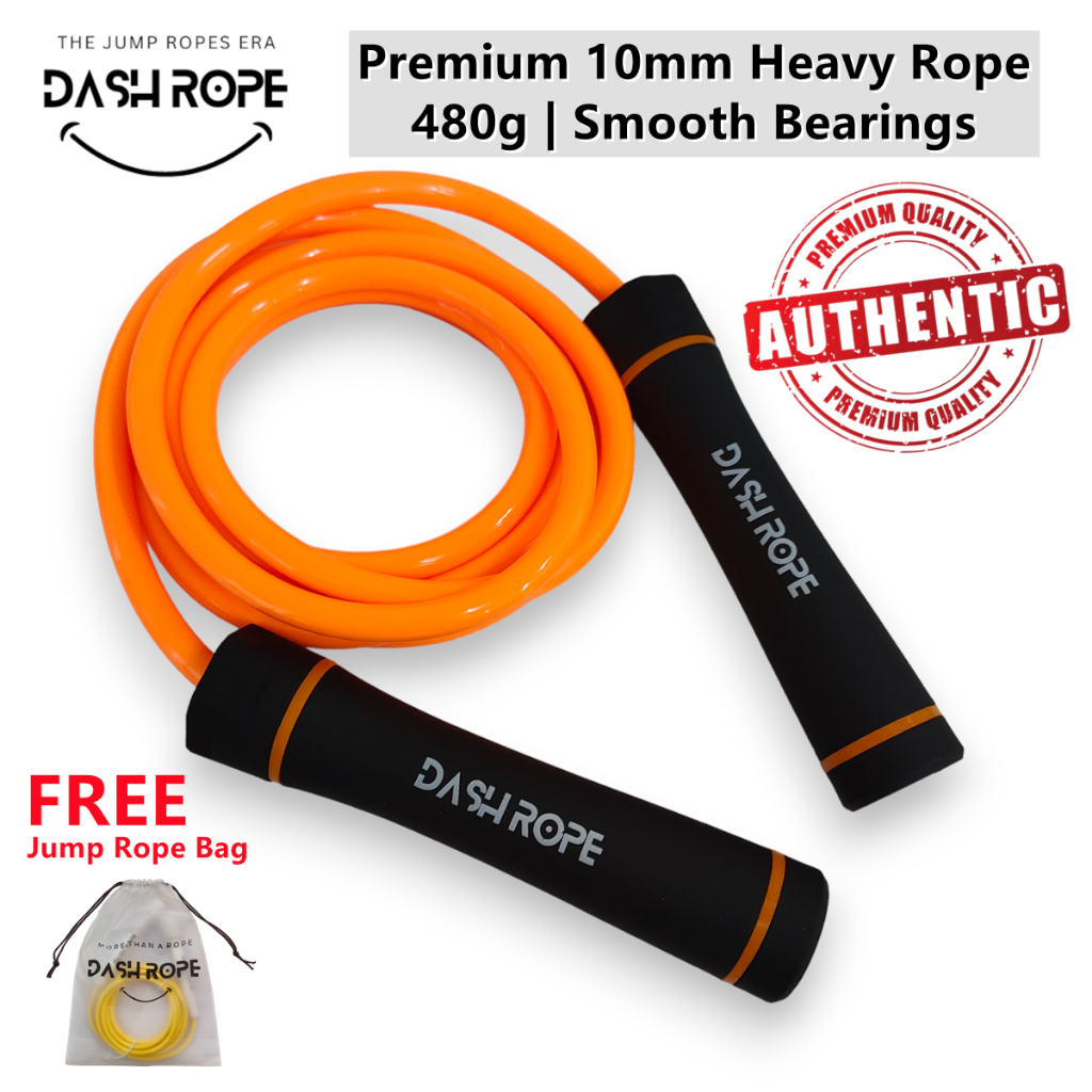 DASHROPE HYROX Athletic 10mm 8mm 7mm Heavy Jump Rope MuayThai Weighted ...
