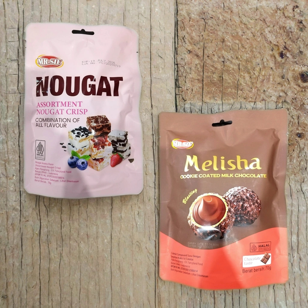 Mr SIF Nougat Assortment & Melisha Cookie Coated Milk Chocolate ...