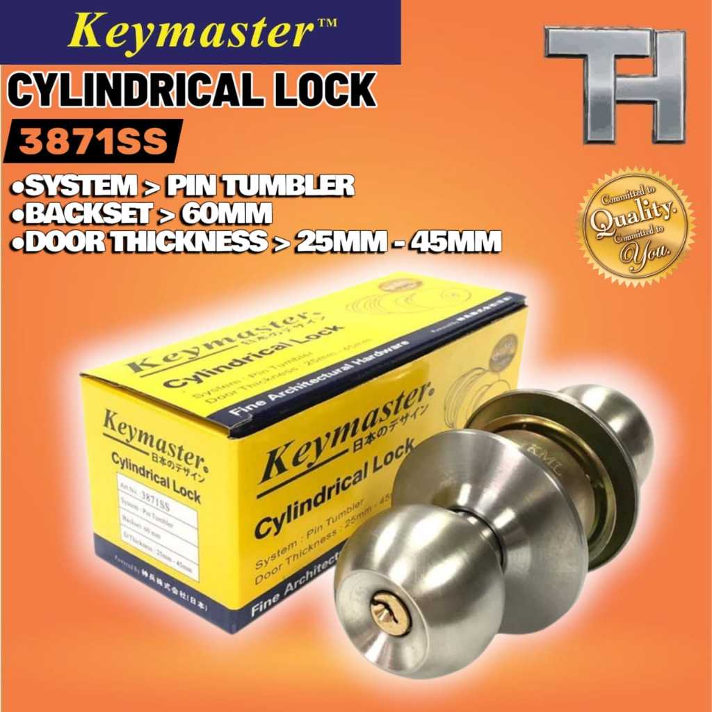 ~ Keymaster 3871SS Cylindrical Door Lock | Shopee Philippines