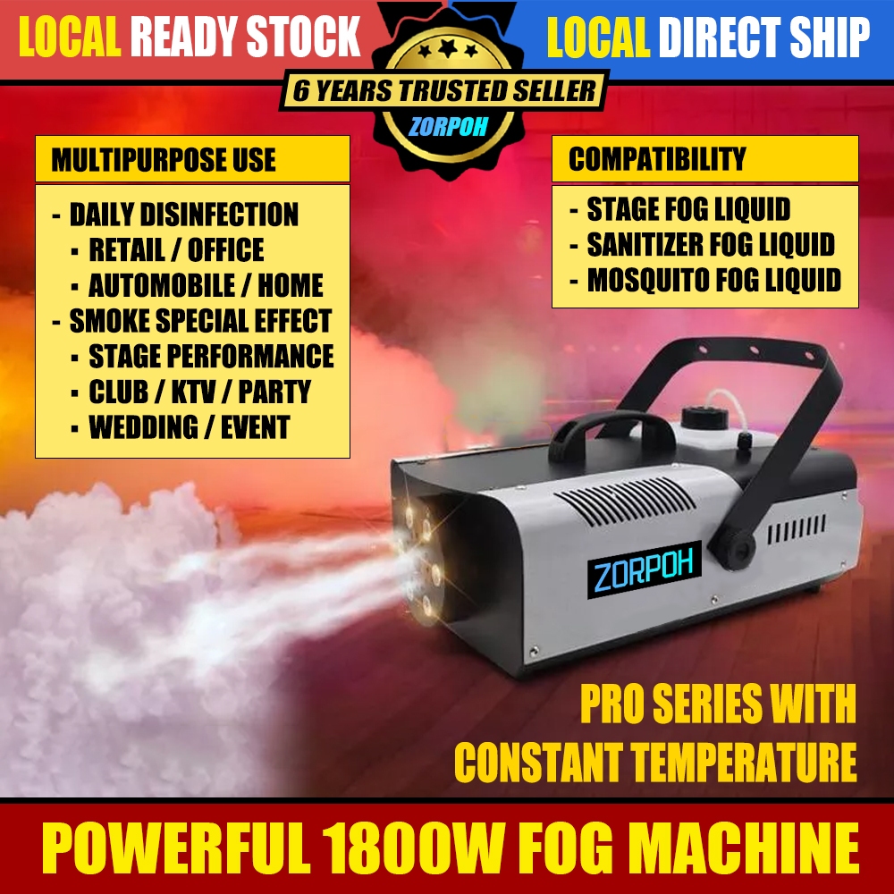 1800W Smoke Fog Fogger Fogging Machine for Stage Club KTV Party Event ...