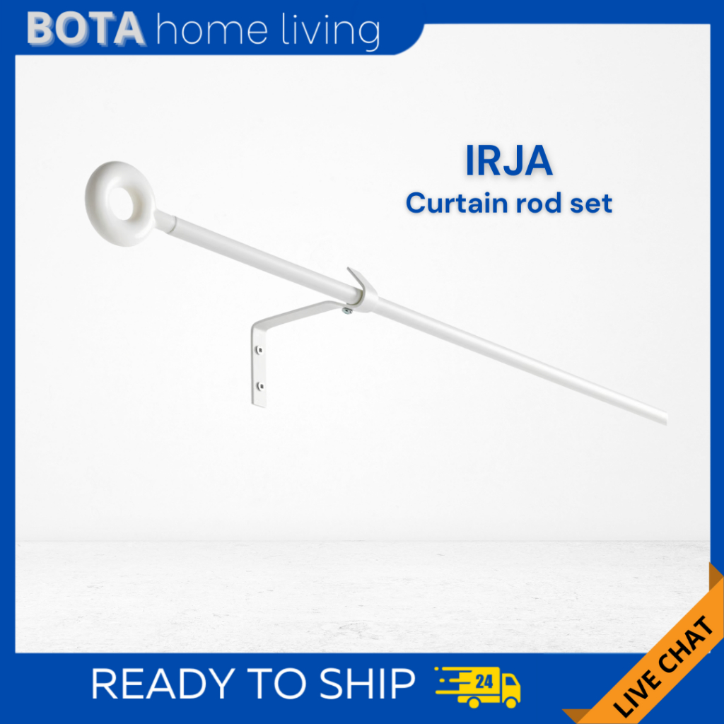 IKEA IRJA CURTAIN ROD SET 140 CM COMPLETE SET OF CURTAIN RODS | Shopee ...