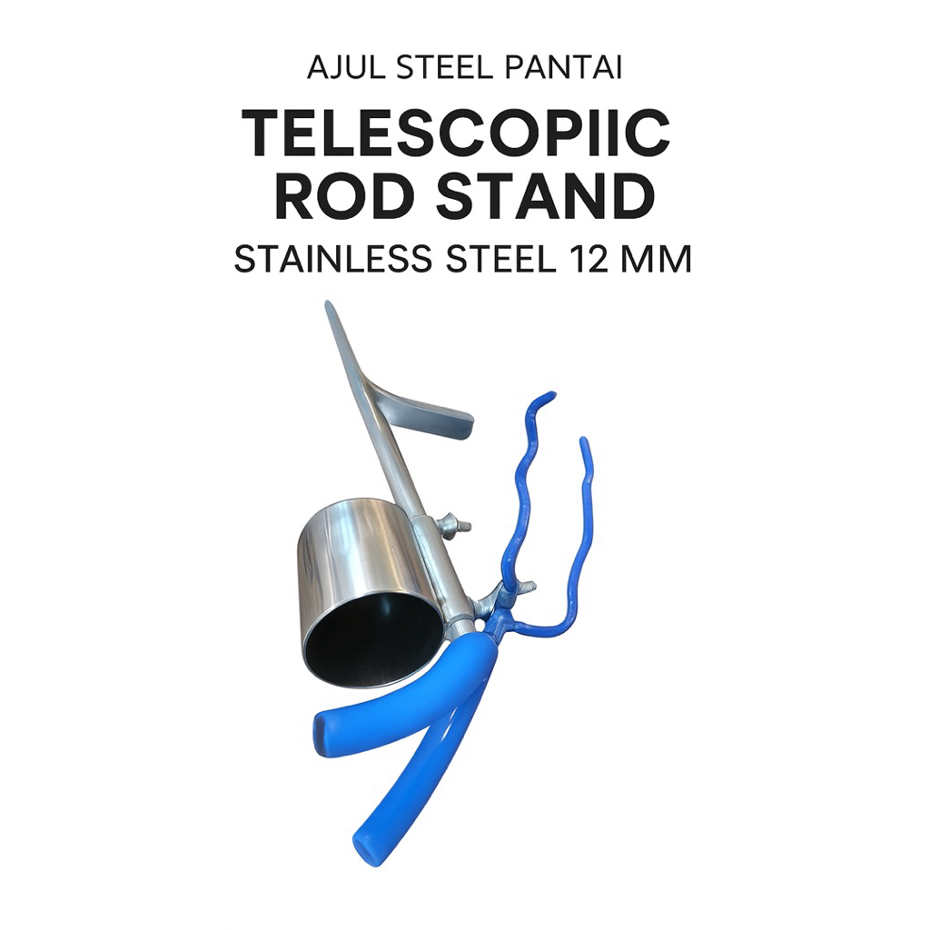 Telescopic Fishing Rod Stand Stainless Steel 12.7mm – AJUL STEEL PANTAI ...