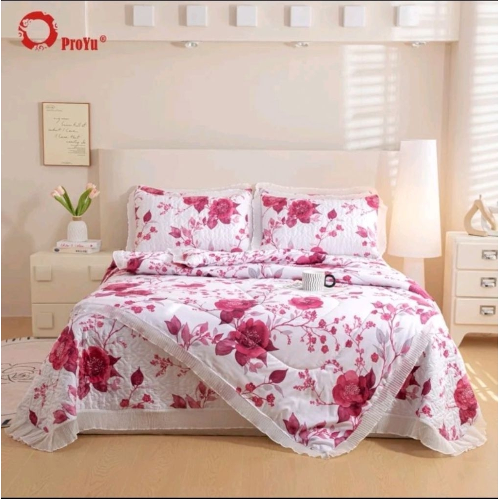 Proyu Cadar Ropol Patchwork 7in1 with Comforter super Queen HQ Cotton ...