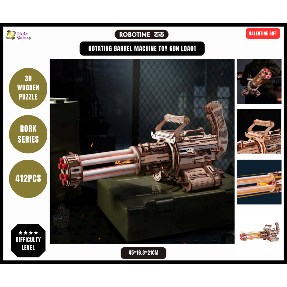 Robotime ROKR 3D Mechanical Wooden Puzzle Rotating-Barrel Machine Toy ...