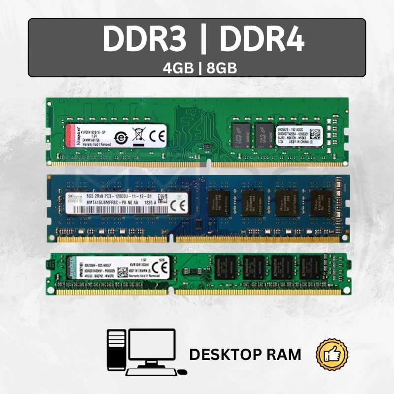 *Local Desktop Ram DDR3/DDR4 4GB/8G/16G 1333/1600/2133/2666/3200 MHz ...