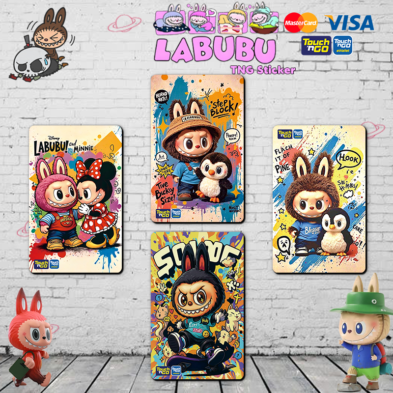 Labubu (2) TNG Sticker - Tng Touch N Go/ Sticker Card Protector (Buy 4 ...