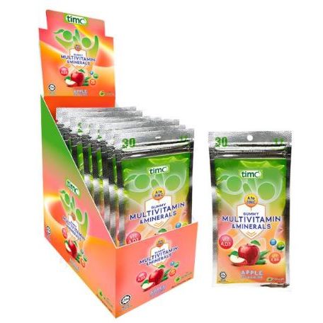 TIMO MULTIVITAMIN & MINERALS GUMMY 30G LEMON / APPLE FLAVOUR | Shopee ...