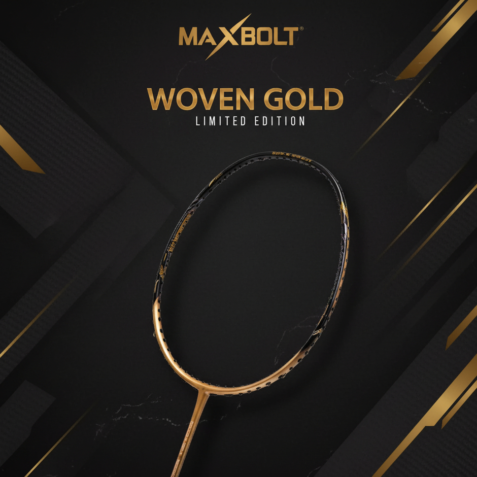 MAXBOLT WOVEN GOLD RACKET LIMITED EDITION Badminton Racket | Shopee ...