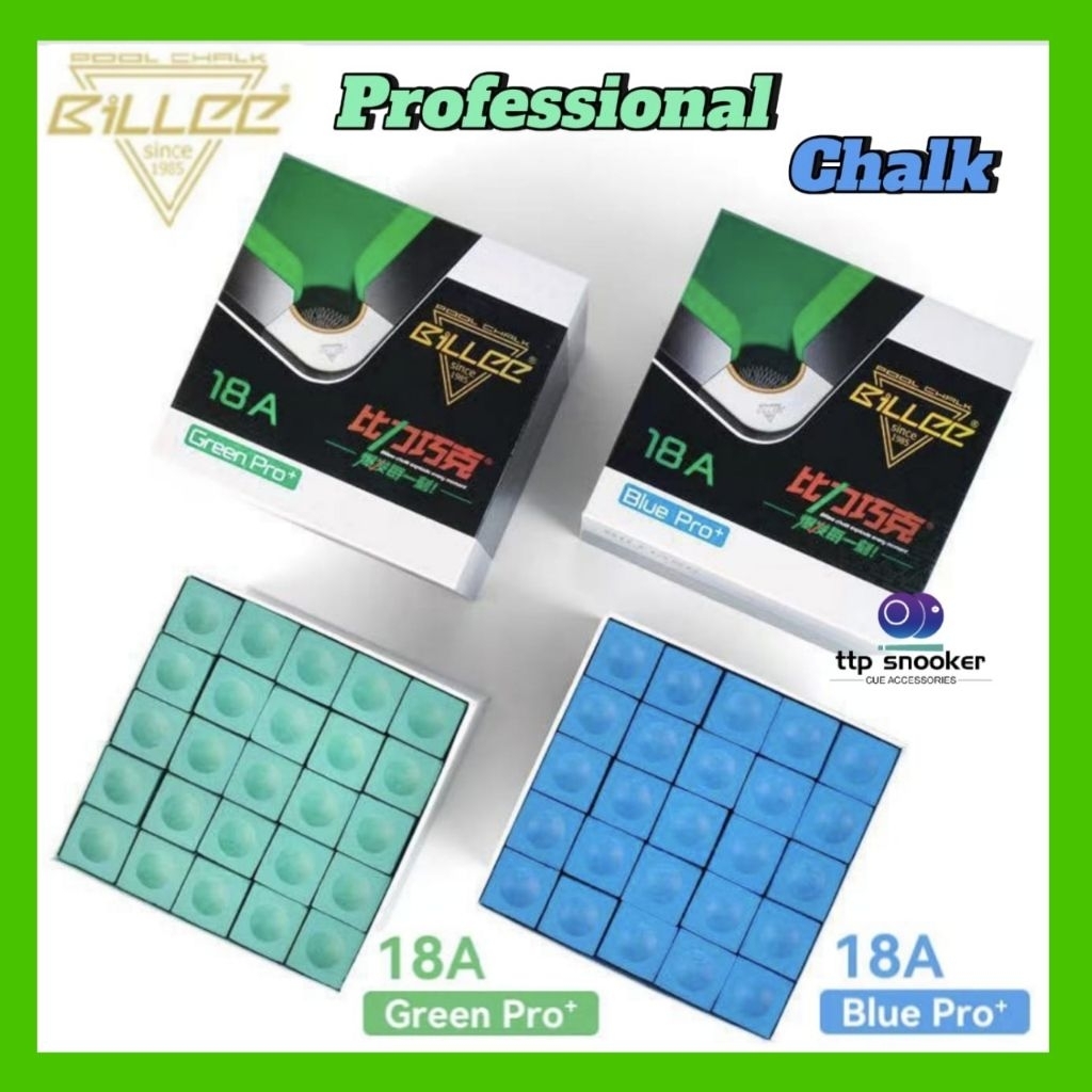 BILLEE 18A Pro+ Cue chalk–Fine texture,Strong grip,Oil-based snooker ...