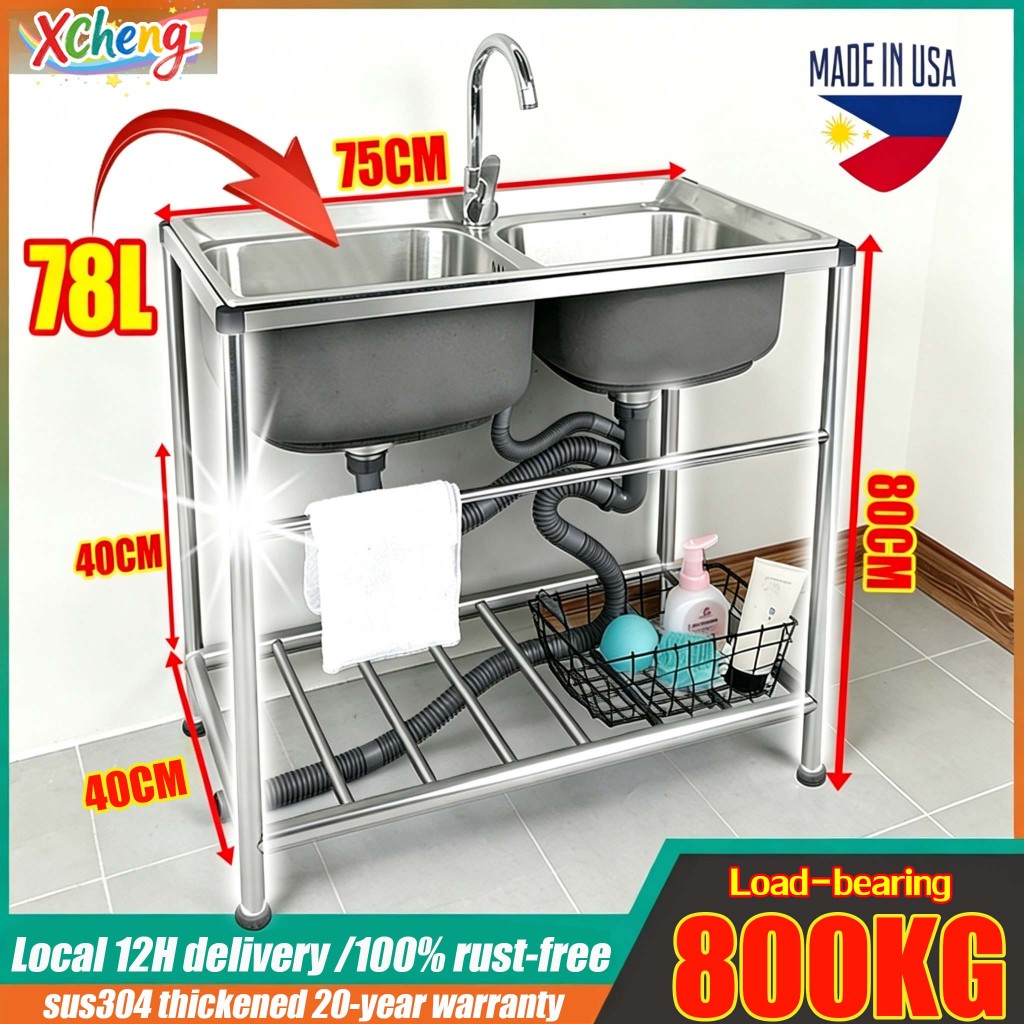 Thickened material 80*45*80cm Sinki dapur Kitchen sink vertical sink ...