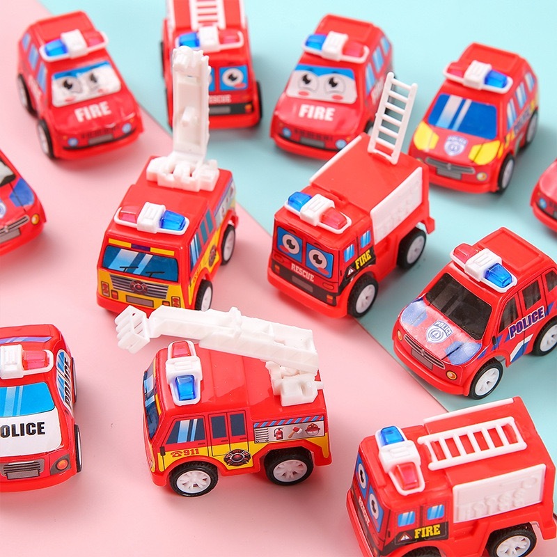 【Local Seller】Mini Fire Truck Engineering Truck Children Clockwork ...