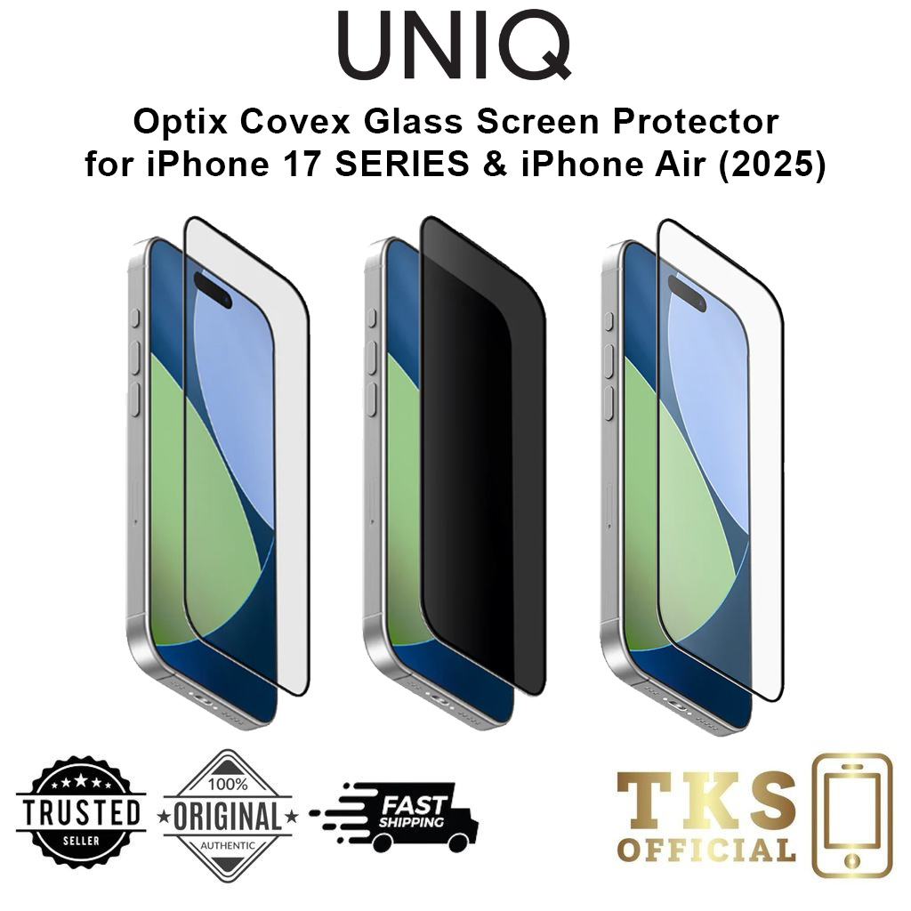Uniq Optix Covex Glass Screen Protector for iPhone 17 SERIES & iPhone ...