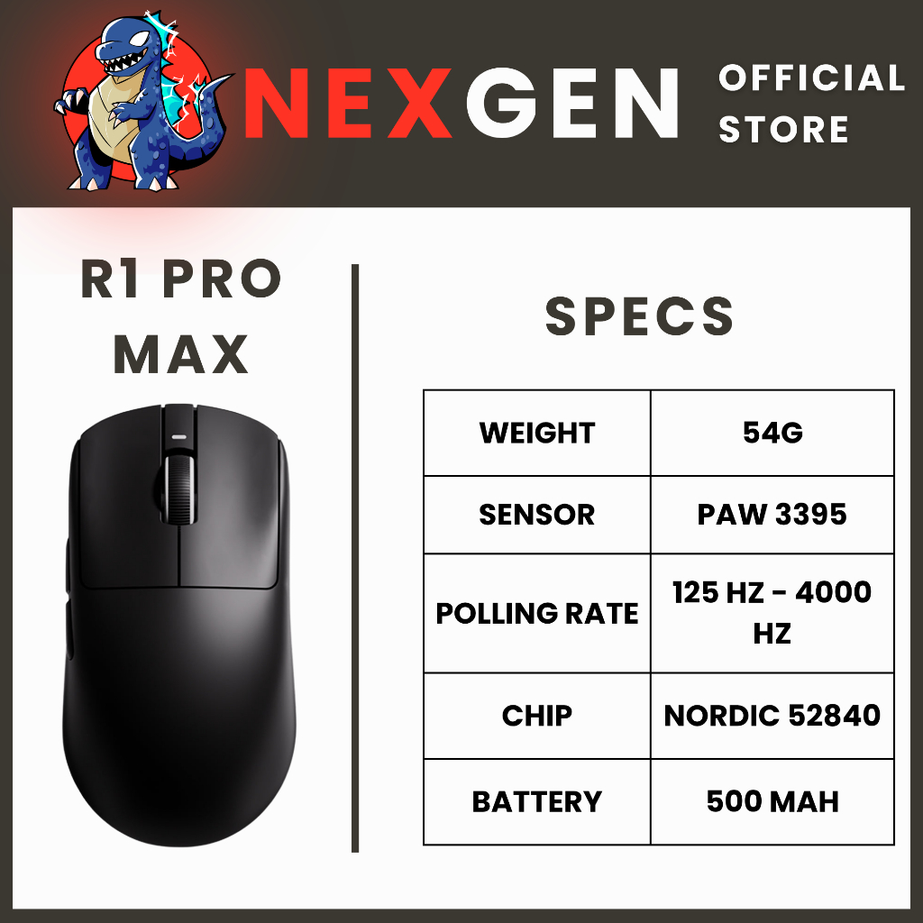 VXE DRAGONFLY R1 SE+ / R1 / PRO / PRO MAX 4000 Hz Gaming Mouse 49G ...