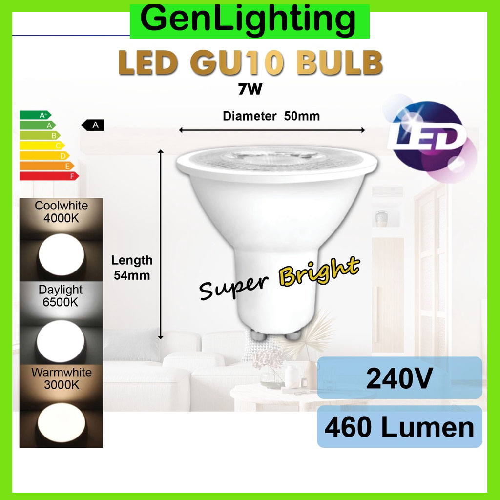 Led Gu10 / MR 16 Gu5.3 Led 7w bulb eye ball for track light (cool white